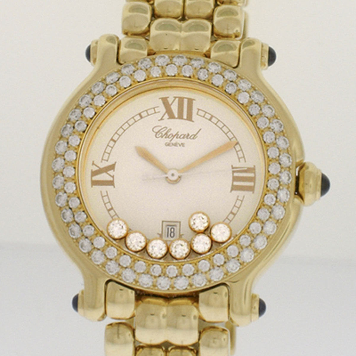 Chopard Happy Sport ref 4144 18k yellow gold diamond