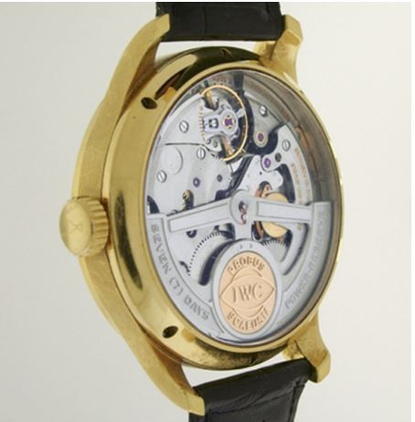 IWC Chronomaster watch with sapphire caseback