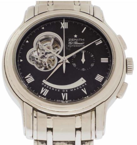 Zenith El Primiro Chronomaster watch with skeleton window