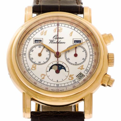 18K-Rose-Gold-Oscar-Waldan-chrono-day-date-month-moon-ref-181-b